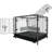24-Inch Easy-Clean Rabbit Cage with Tray – Durable, Stackable, and Comfortable Home for Small Pets - Black-1939543198