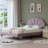 Deeb Tufted Upholstered Flower Silhouette Headboard Platform Bed-326989-57386612