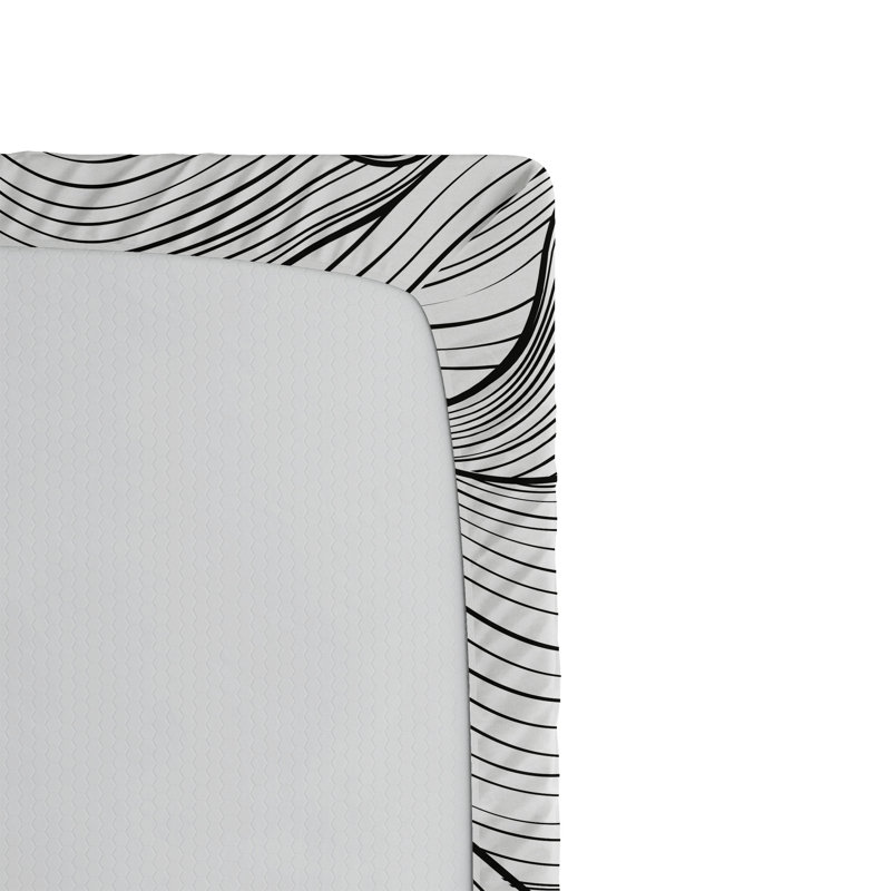 Drap-housse Ambesonne, paquet de 2, Gris anthracite, gris, blanc / abstrait, Drap-housse grand