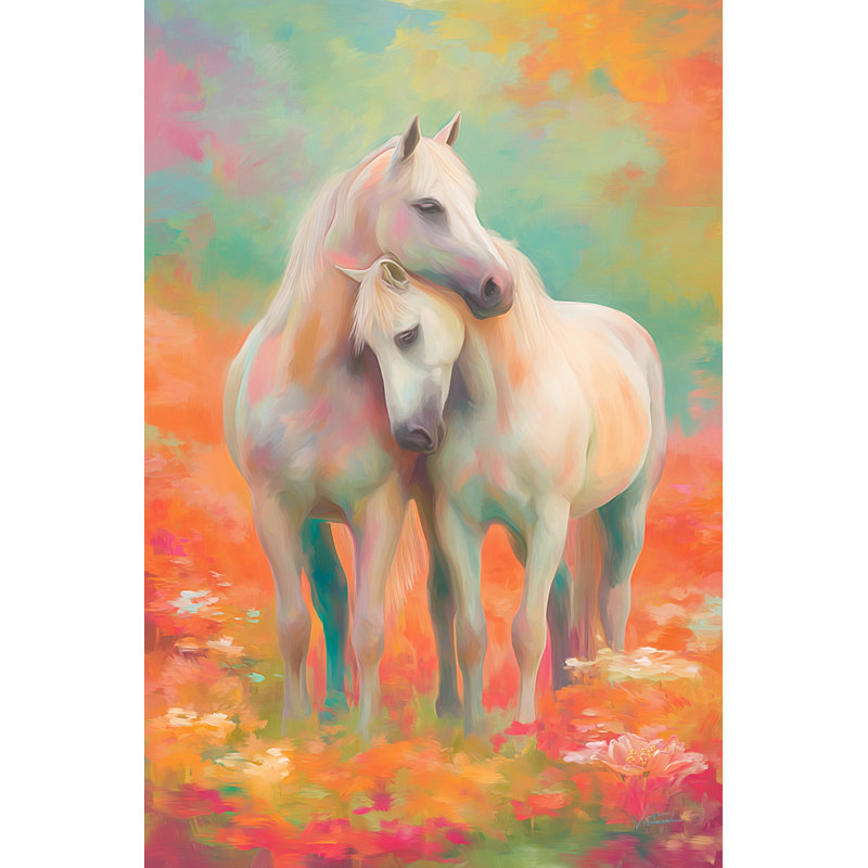 Art mural sur toile tendue pastel, L 30 po x H 40 po x P 1,5 po
