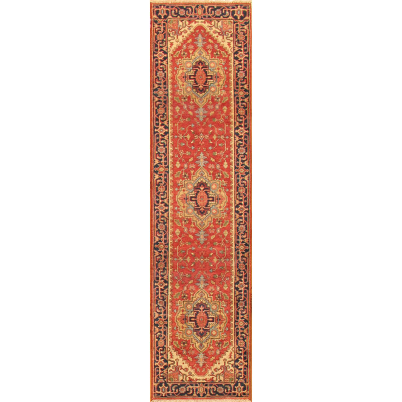 Oriental Area Rug in Rust, Runner 2.07' x 12'