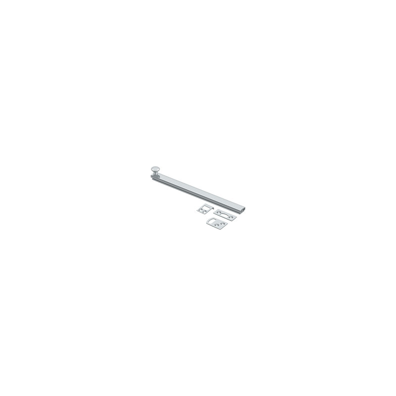 Brass Latch/Catch/Bolt, 1.9375" H x 8" W x 1.5625" D, Polished Chrome