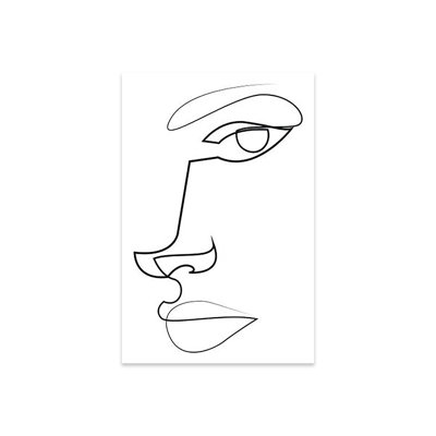 «Abstract Line Face» par Addillum - impression non encadrée