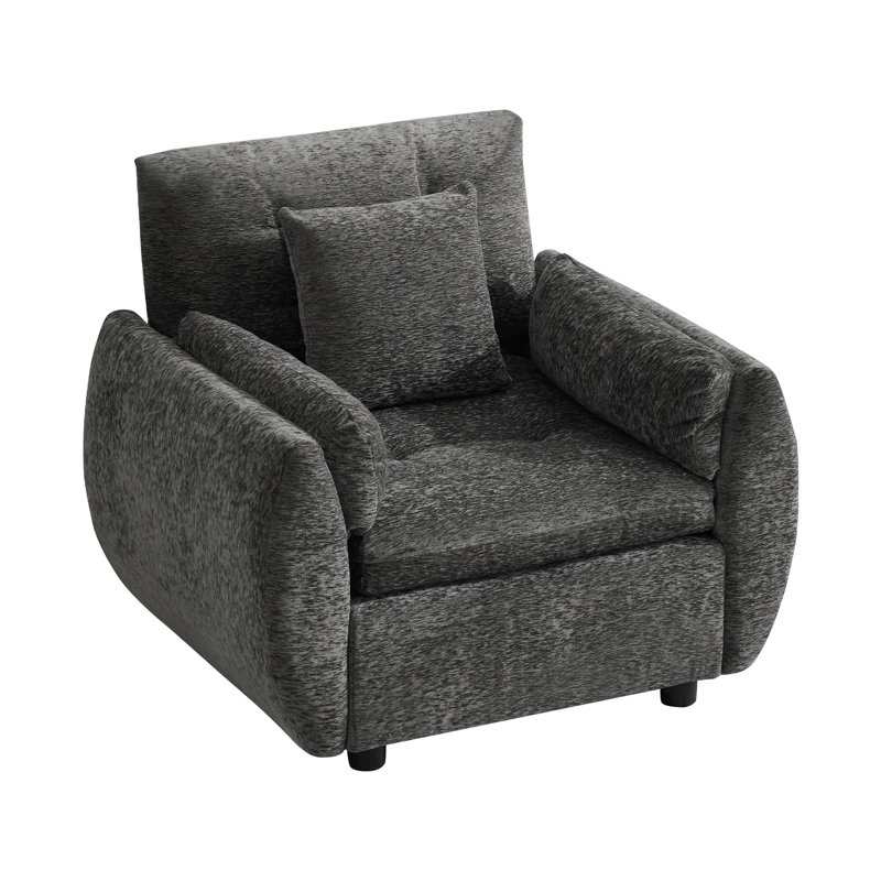 Ensemble de fauteuil d'appoint avec repose-pieds, Non, Gris foncé