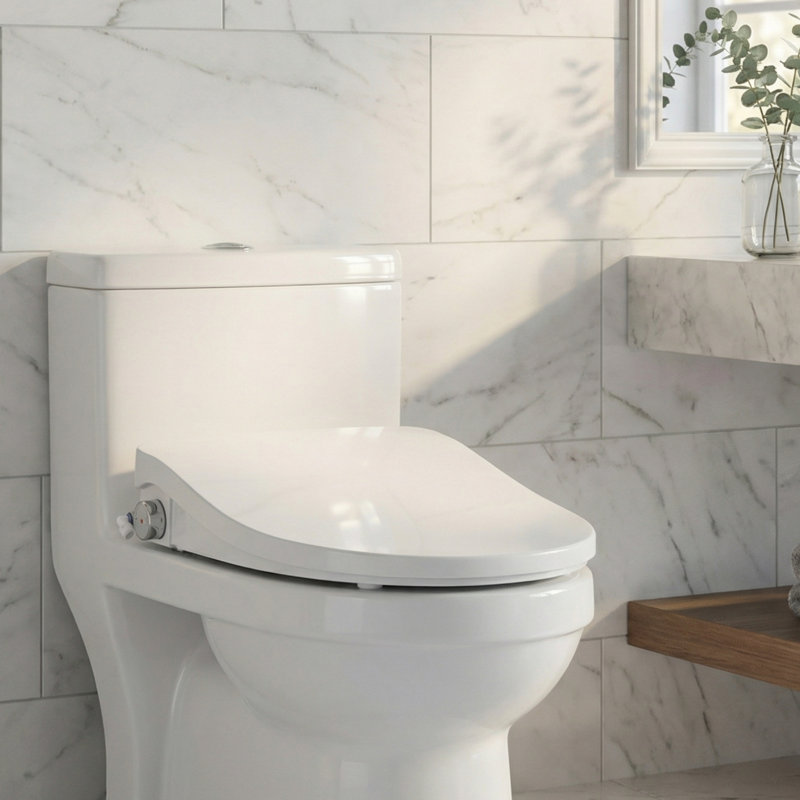 Multi-Functional Intelligent Toilet Seat with Side Knob, Instant Heating, Rear Wash & Lady Wash, Heated Seat, LED Display, Self-Cleaning Nozzle, Soft-Close Lid, Remote Control