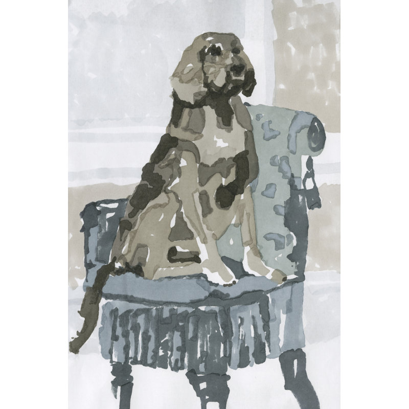 «Dog Study V» par Stellar Design Studio - peinture sur toile tendue, H 30 po x l 20 po x P 1,25 po