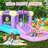 13.4' x 6.9' Inflatable Bounce House with Slide, Air Blower, Basketball Hoop for Backyard Play, Party-96884729