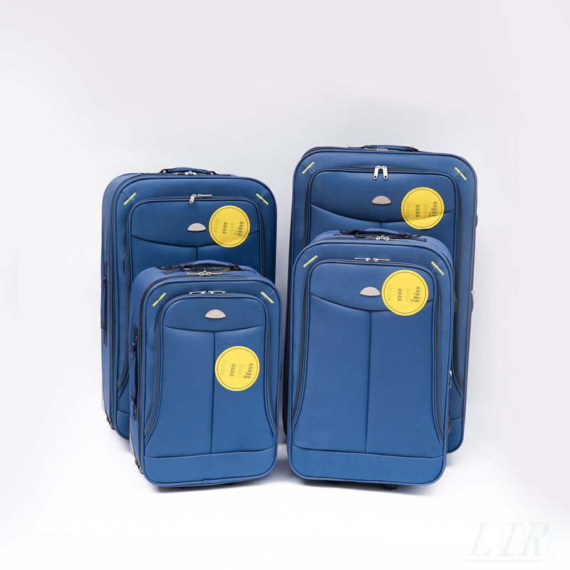 Ensemble de valises extensibles 4 pièces avec tissu Dobby et mousse EVA, parfait pour les voyages d'affaires et les voyages d'une nuit.