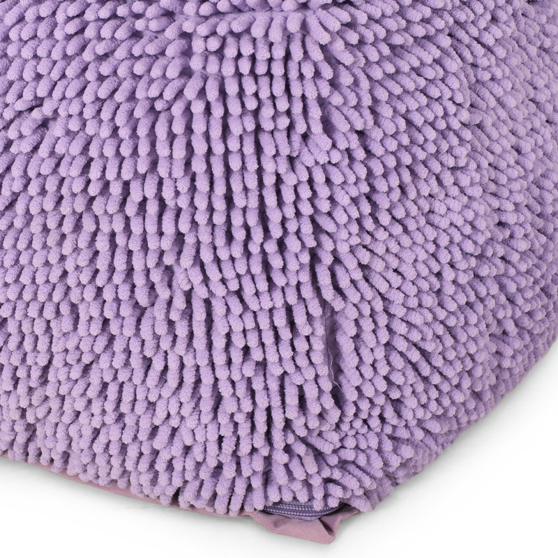Repose-pieds carré en microfibre lavande Spongy
