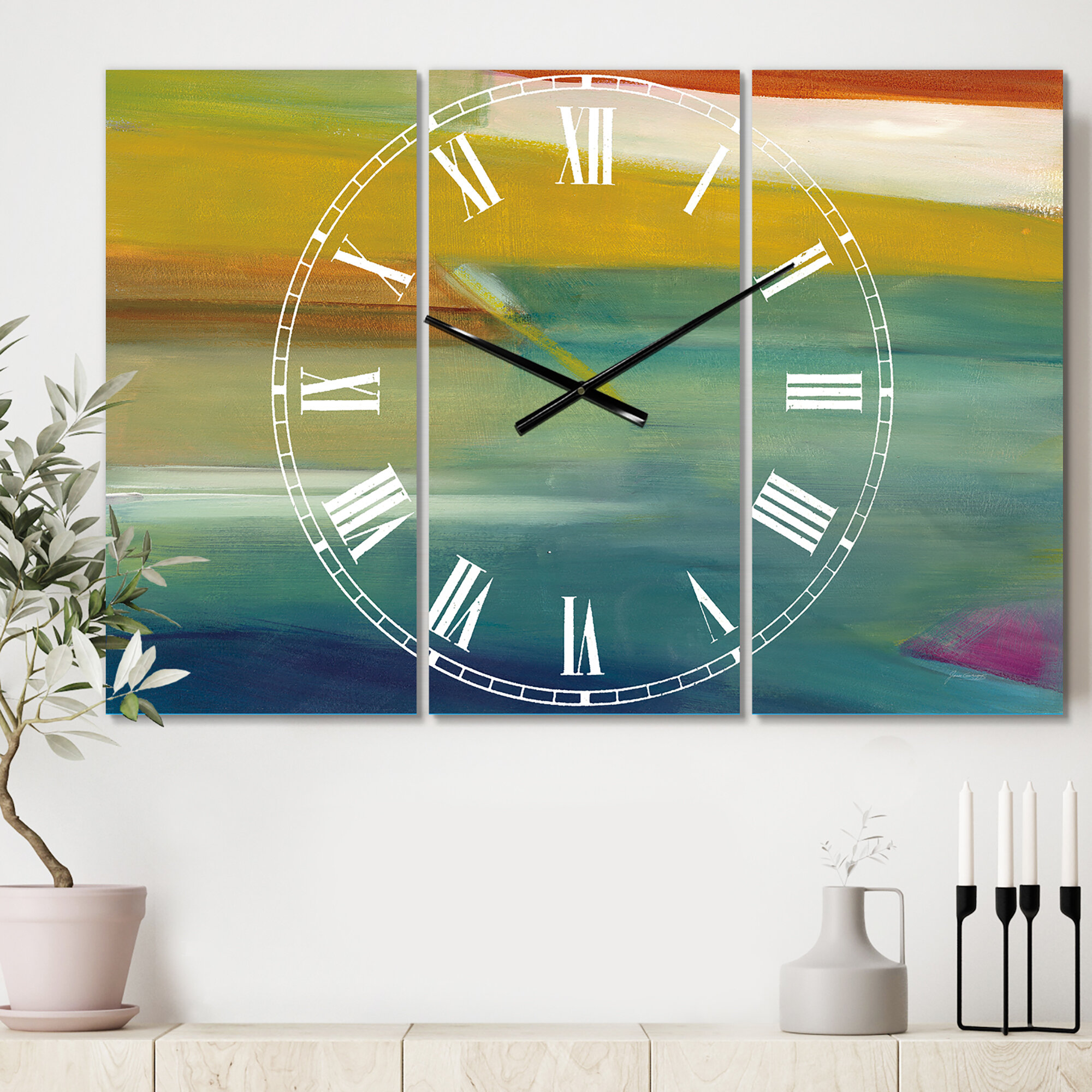 The Twillery Co.® Swigart Oversized Farmhouse Wall Clock | Wayfair