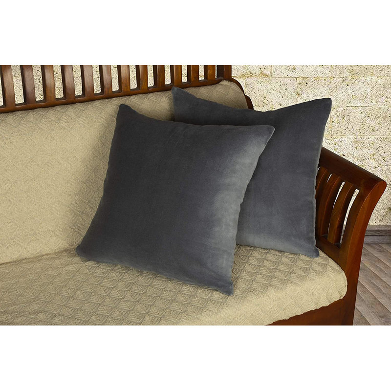 Cotton Pillow Cover, 16" x 16", Gray