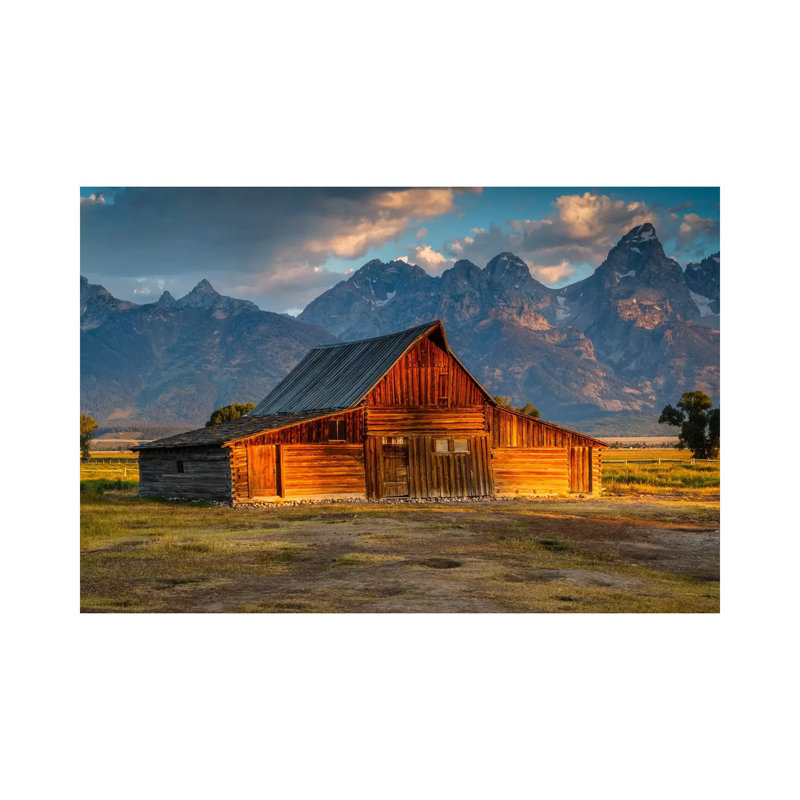 Old Barn by Sergio Lanza - Print on Canvas, 20.32 cm H x 30.48 cm W, Wrapped Canvas