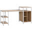 Étagère de bureau d'ordinateur de table 68 pouces avec support pour unité centrale, tablettes de rangement spacieuses et conception moderne à grain de bois-79544595