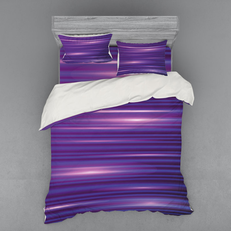 Modern & Contemporary Striped Duvet Cover, Queen Duvet Cover + 3 Additional Pieces
