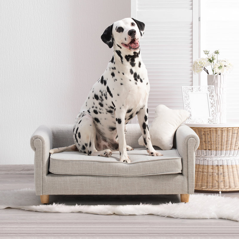 Pet Sofa Polyester Pet Bed, Light Gray