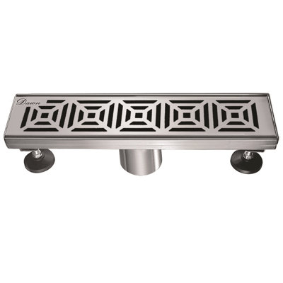 Mamore River Series 12 Inch Long Stainless Steel Linear Floor Shower Drain