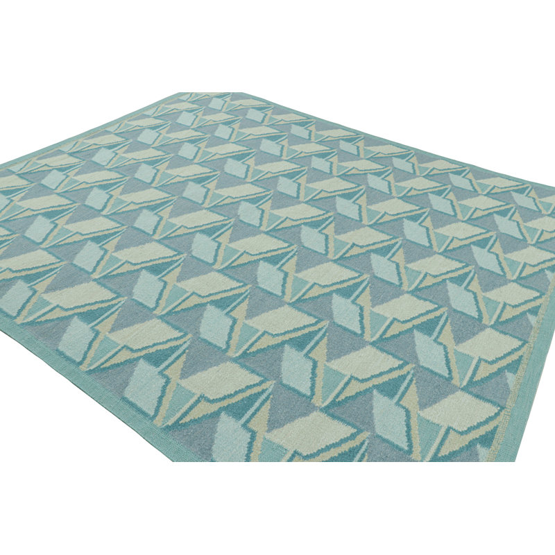Scandinavian Wool Geometric Area Rug, Rectangle 5' x 7'