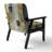 'Hendrelino - Multicolor Twin City - Upholstered Glam Accent Arm Chair