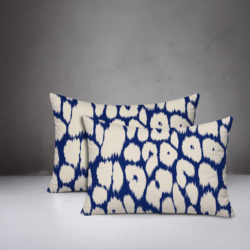 Oreiller réversible Clio Zebra, 20x14, Blue