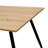 Sanchez Oak Metal Base Dining Table