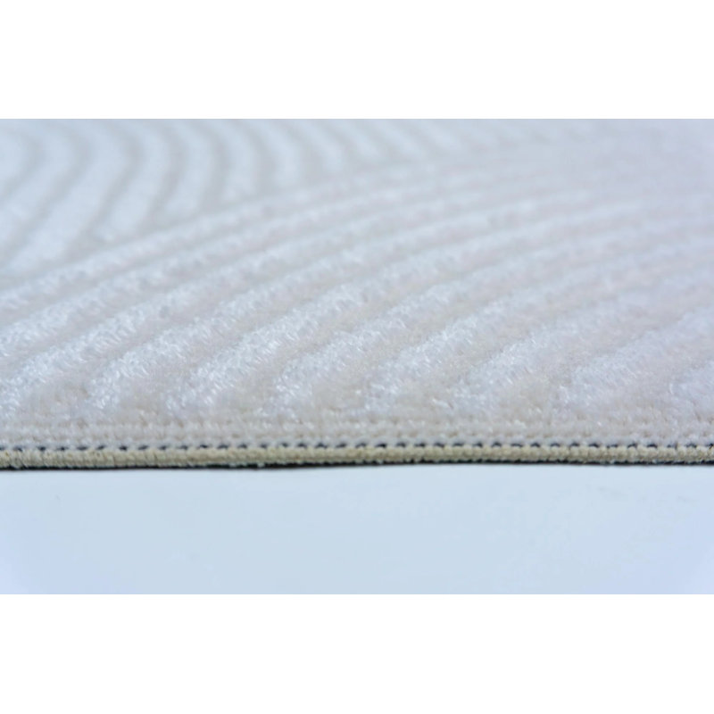 Siena Cream Soft Touch Densely Woven Acrylic Carpet, Square 5'3"