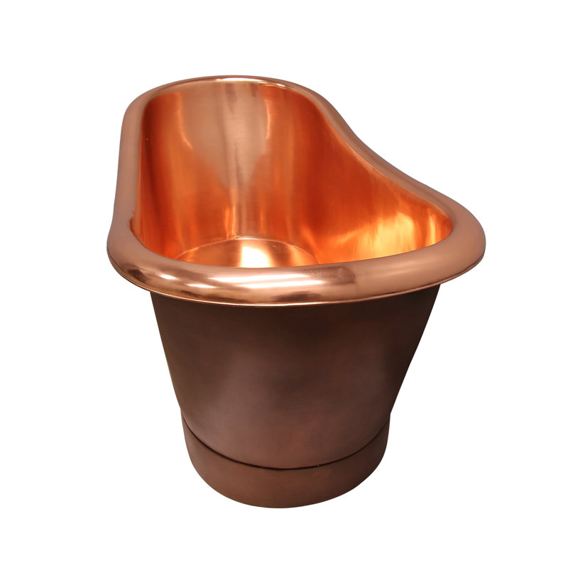 70.25'' x 31.62'' Freestanding Soaking Copper Bathtub