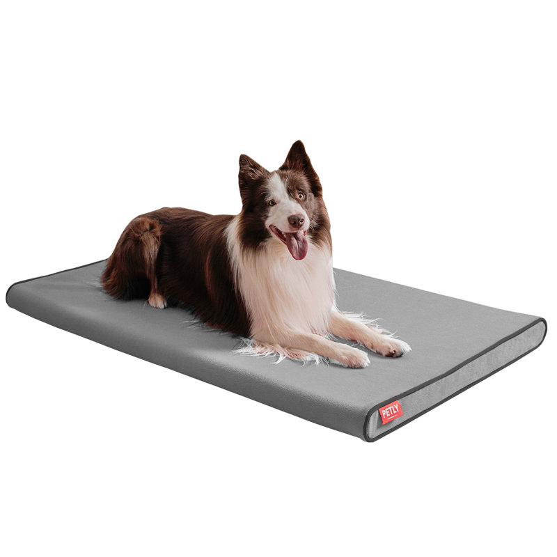 Orthopedic Microfibre Pet Bed, Light Grey, Large (120cm W x 80cm D)