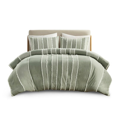 King/ King Duvet Cover With Contrasting Stripes Cotton Fabric Striped Bedding For Bed Colors
