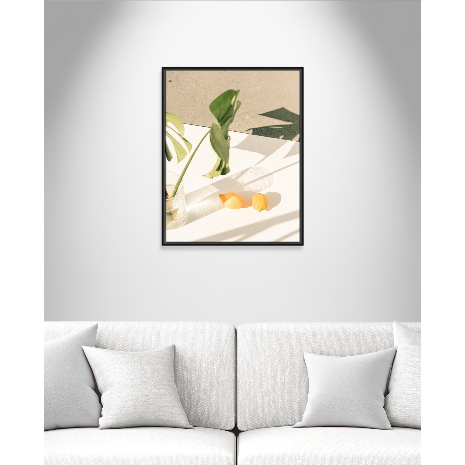Citrus and Palms Print, 29.5'' H x 23.5'' W x 2'' D, Black Framed