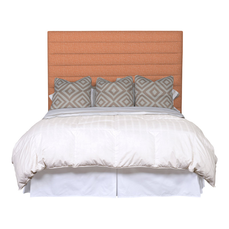 Kelsey King Upholstered Panel Headboard, Perigold Arigato Mango