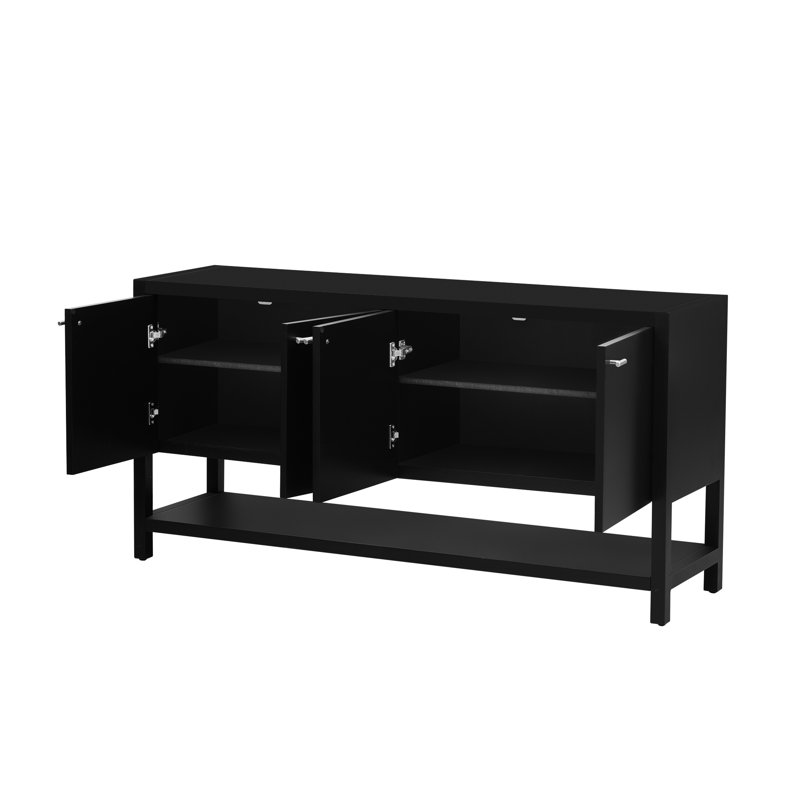 Console de vestibule fonctionnelle avec cadre et table de conception pratique, Black
