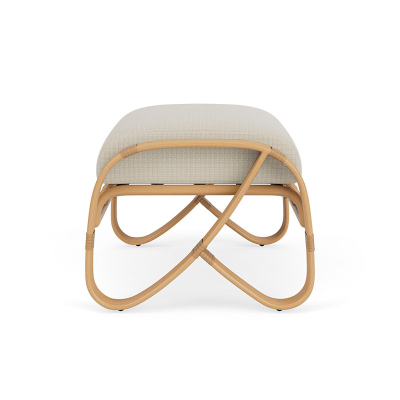 Riviera Outdoor Ottoman Patio Ottoman, Beach Natural