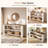 63" Long Sofa Table with 3-Tier Storage