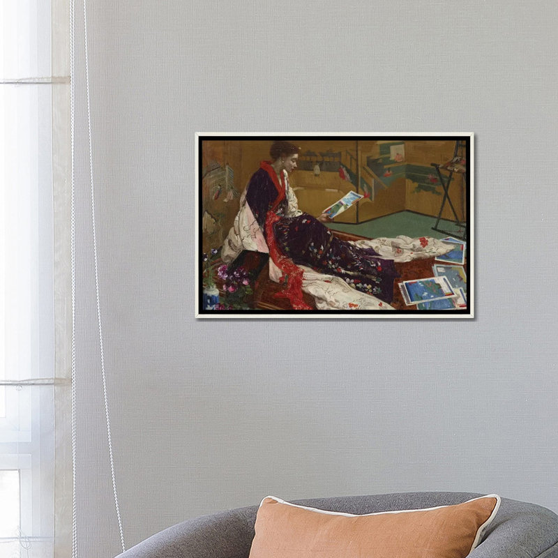 «Caprice In Purple And Gold The Golden Screen», reproduction d'art sur toile encadrée, 18 po x 26 po, Toile avec cadre