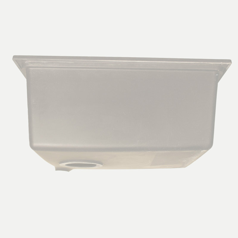 Nantucket Sinks 22 Inch  Dualmount Granite Composite Prep-Station with Side Set Drain, Matte White
