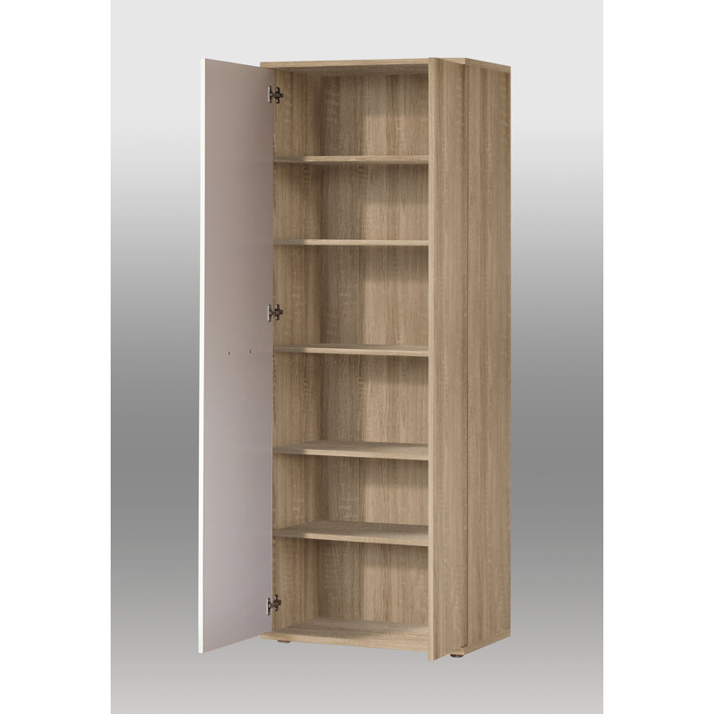 Canonero 18 Pair Shoe Storage Cabinet, Brown/White