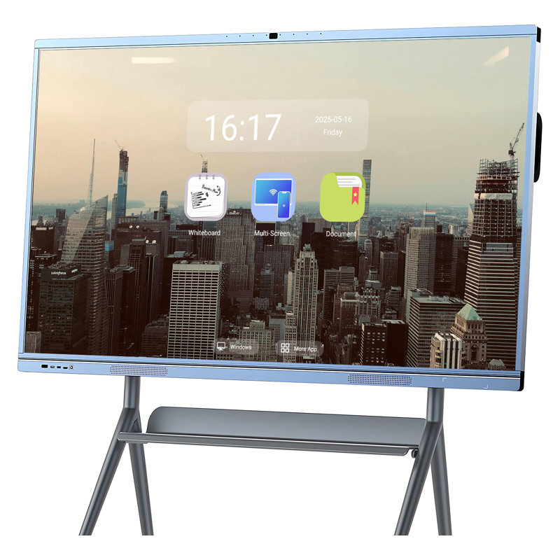 JYXCN Smart Board Interactive All-in-One Touch Screen with Dual System, Cloud Sharing Simplifies Workflow, Perfect for Classroom Activities, Office