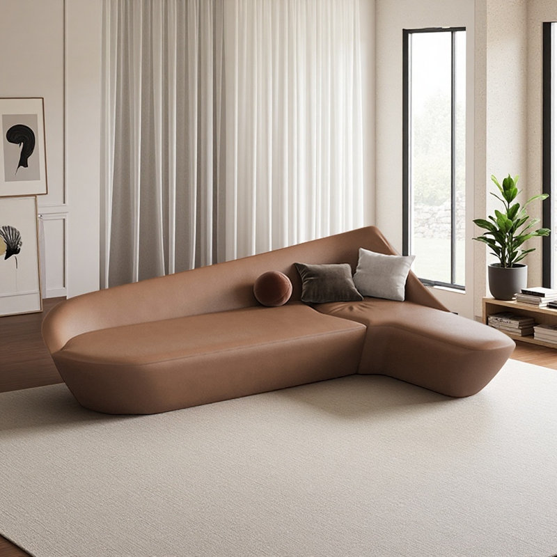 Canapé moderne, simple, luxueux et créatif, Brun