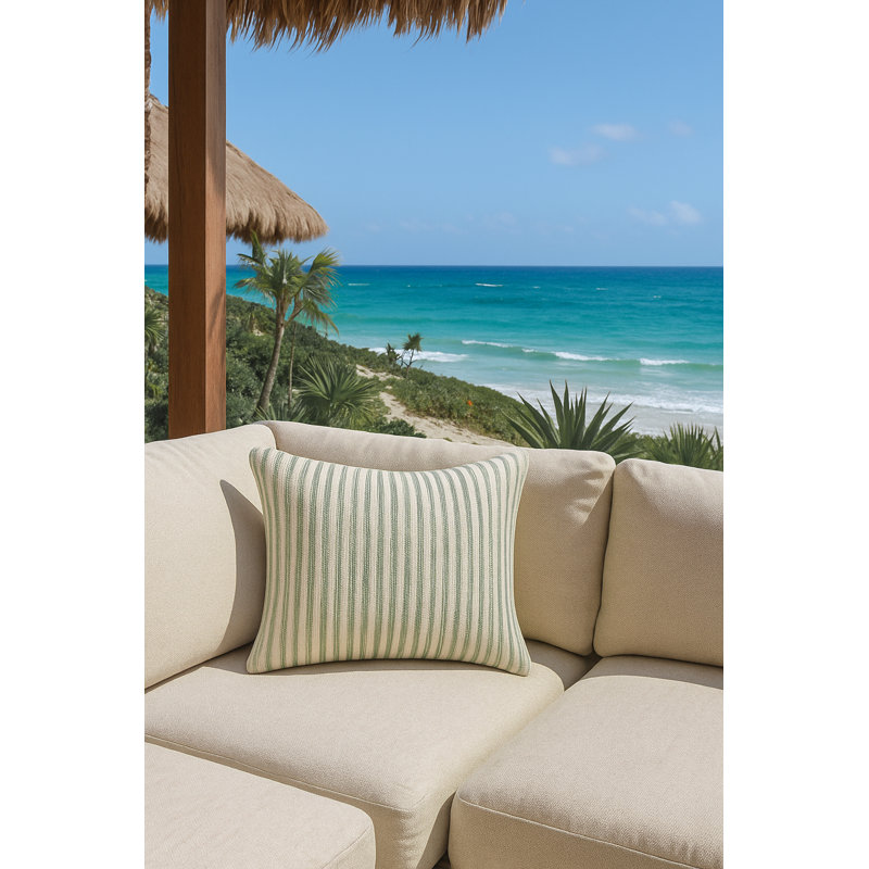 Outdoor Living Throw Pillow, Pure Green, Rectangle 14"H x 20"W, Polyester