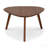 Triangular 2-Piece Walnut Wood Nesting Table