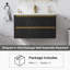 Meuble-lavabo mural noir 31 po avec plateau en composite Adria