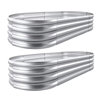 Hal 4x2x0.9ft Raised Garden Bed 2 Pack