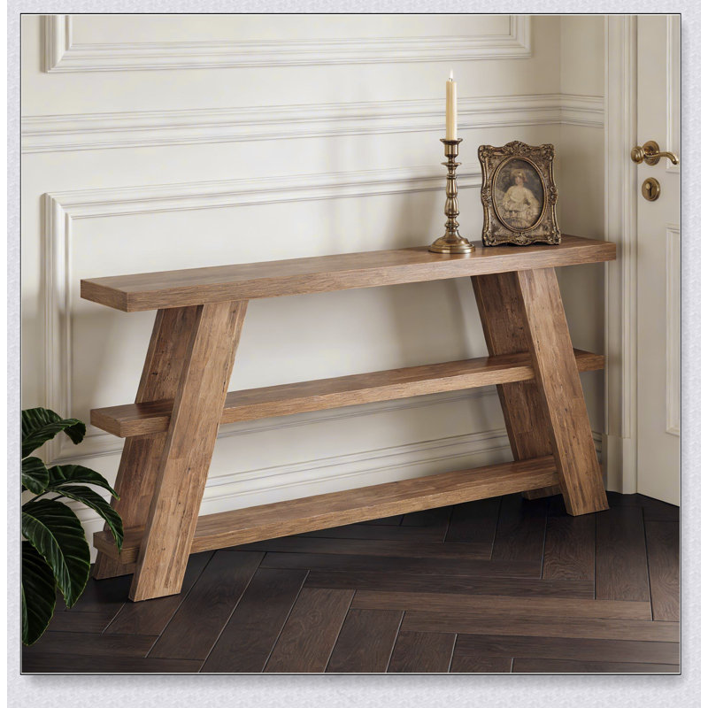 Table d'appoint mince avec rangement, console à 3 niveaux, canapé