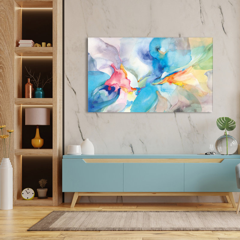 Shangri La - Peinture, L 30 po x H 18 po, Toile tendue