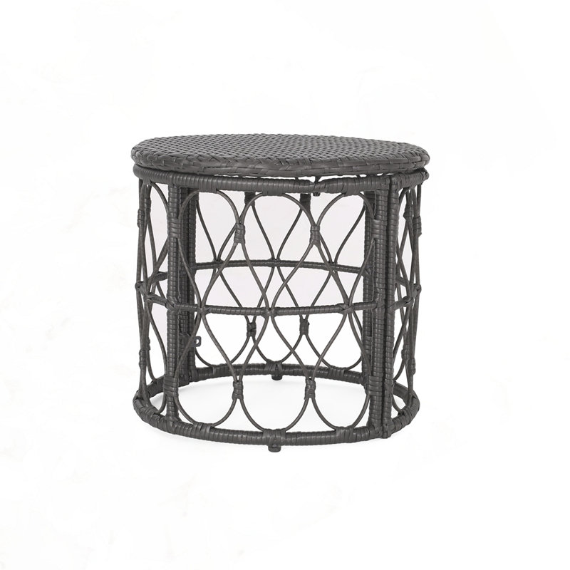 Outdoor Patio Side Table, Grey