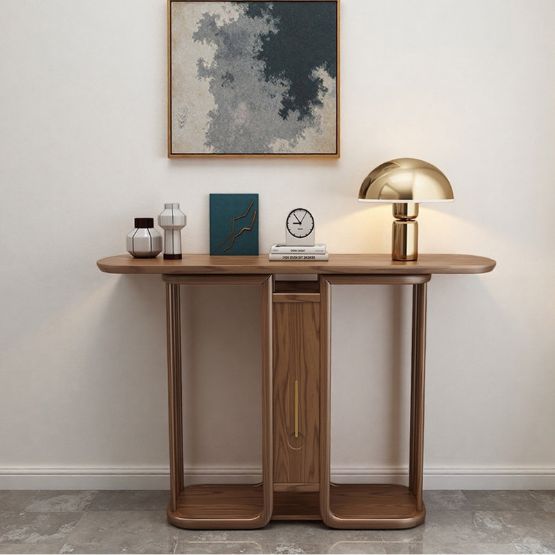 New Chinese Style Solid Wood Console Table, 35.4" H x 39.4" W x 15.7" D