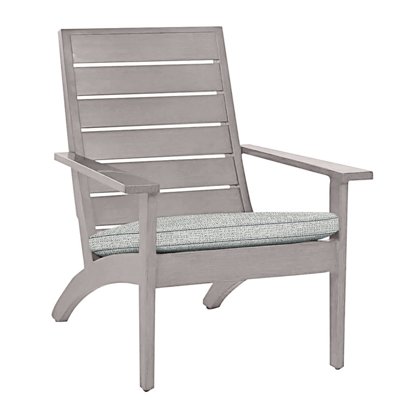 Kennebunkport Aluminum Adirondack Chair - Oyster, Oyster, Welt, Tweed Toffee