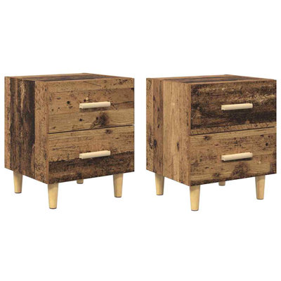 Bed Cabinet 2 Pcs 40 X 35 X 47.5 Cm Engineered Wood