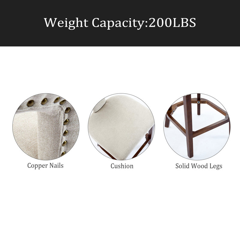 Ensemble de 2 tabourets de bar Mid-Century, Beige