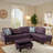 3-piece Linen Sectional Sofa-2007906074-2007906072